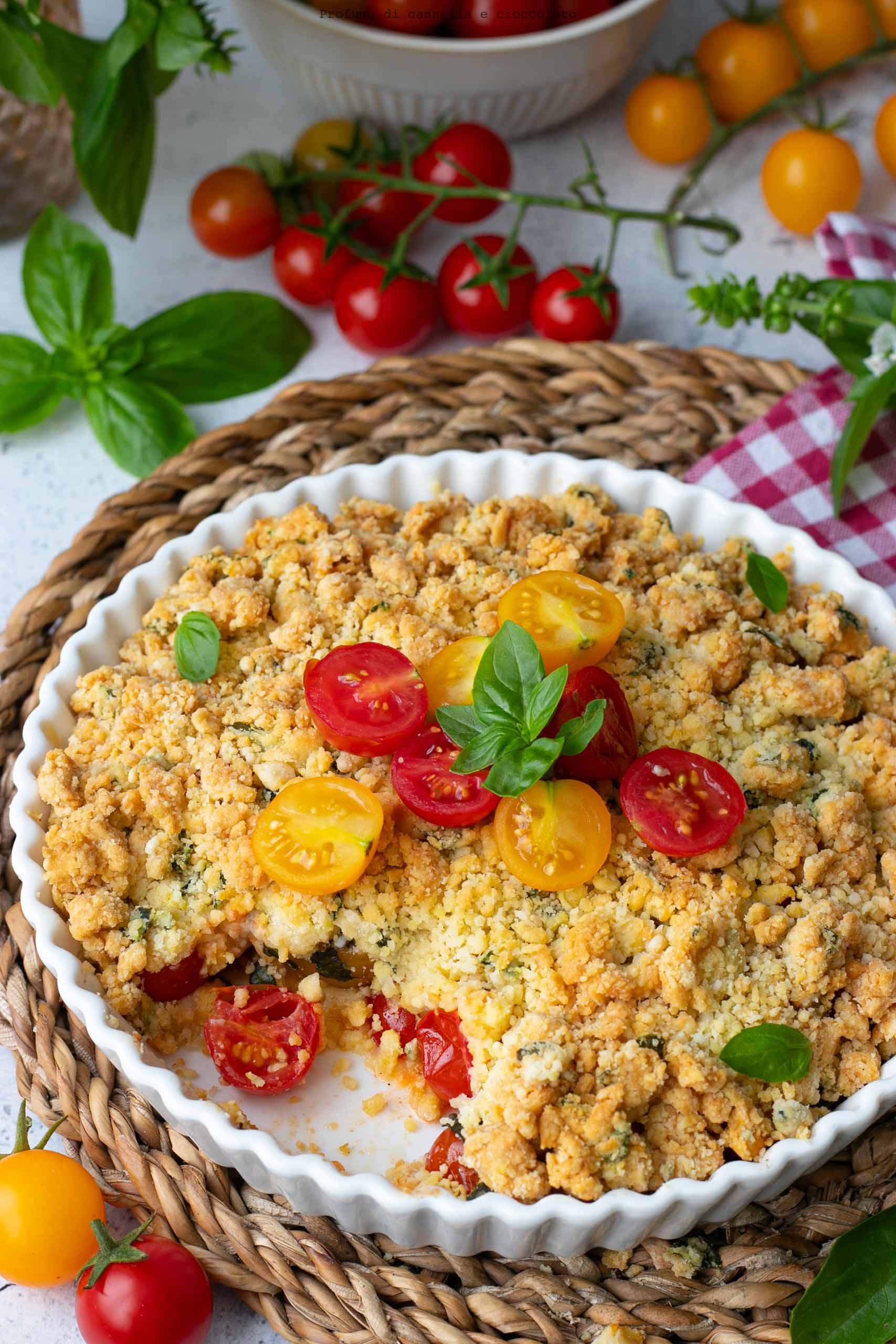 Crumble salato ai pomodorini 