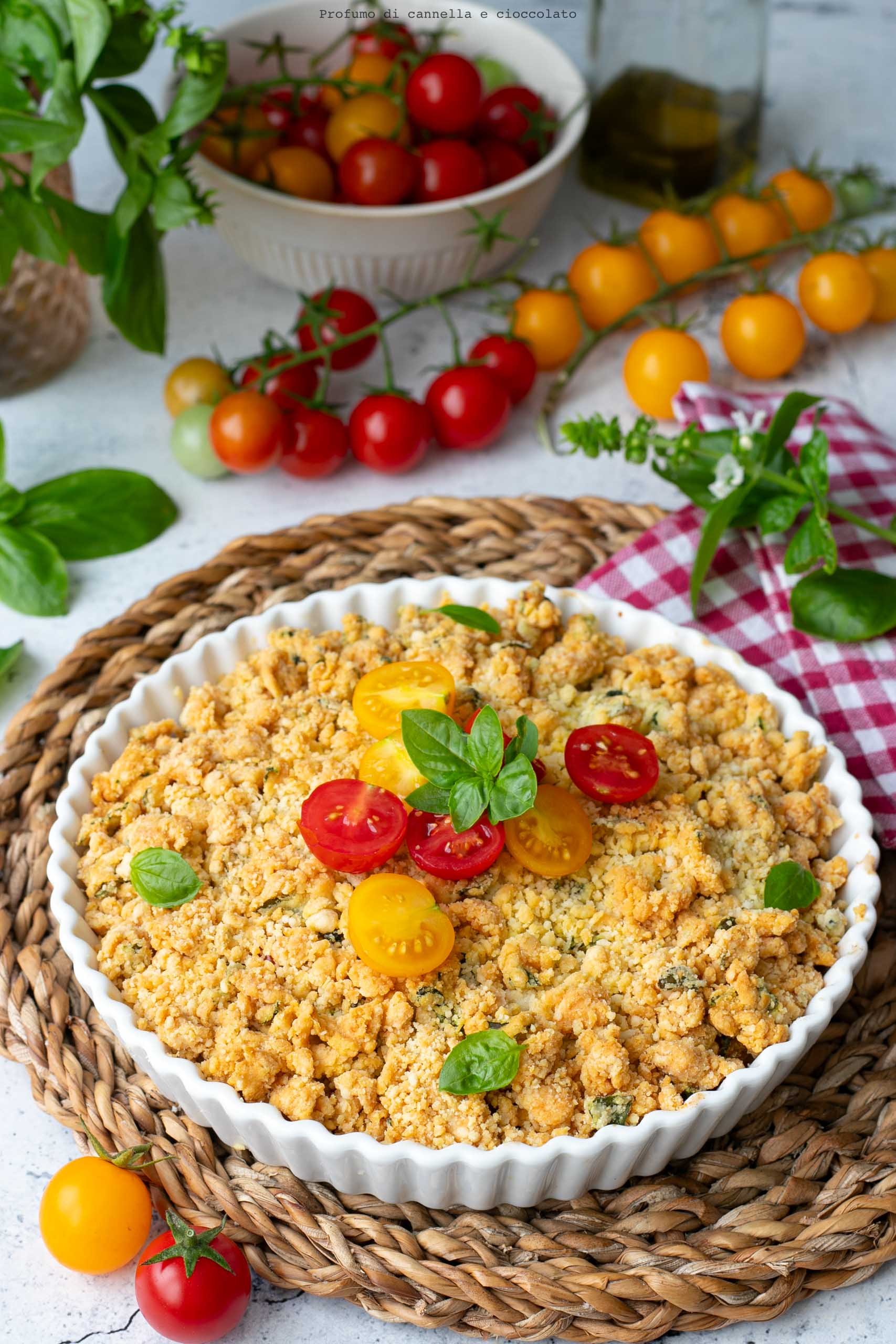 Crumble salato ai pomodorini Crumble salato ai pomodorini
