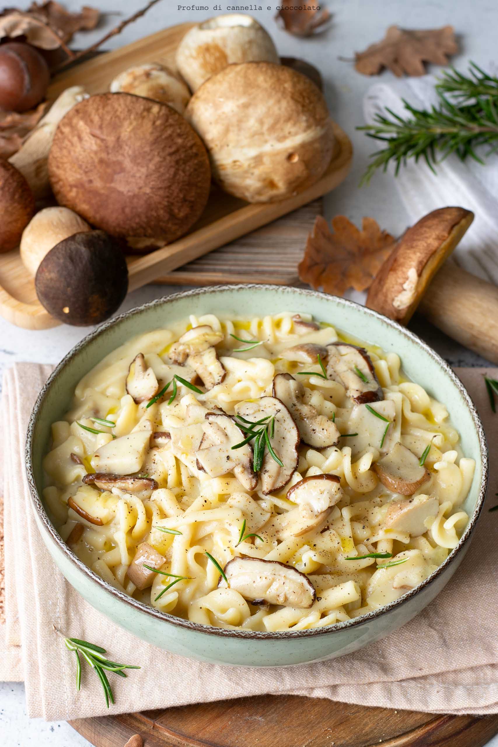 Pasta tutto in una pentola patate porcini e provola
