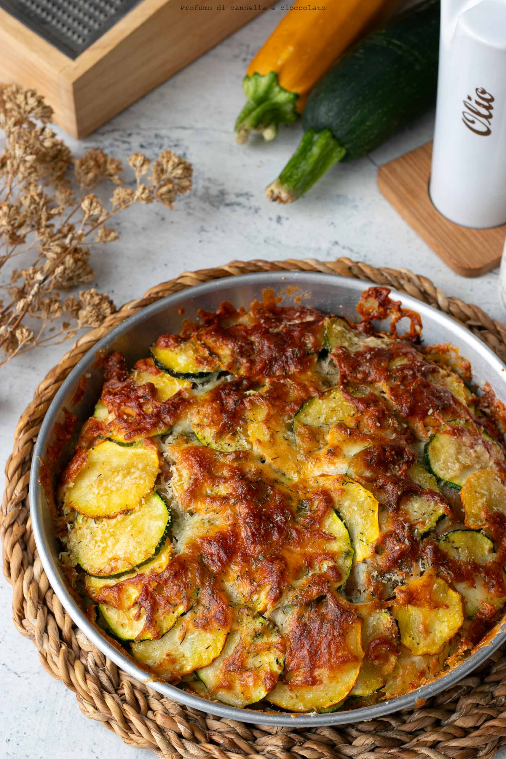 Tortino di zucchine prosciutto e formaggio Tortino di zucchine prosciutto e formaggio