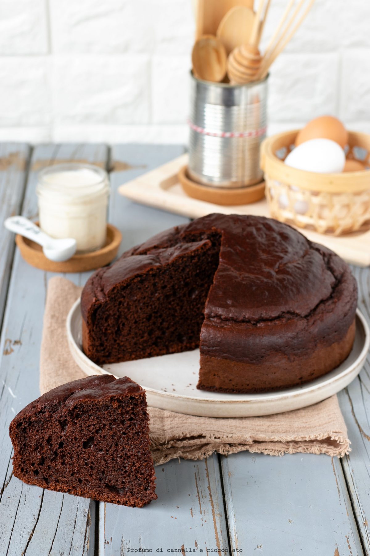 torta al cacao e yogurt