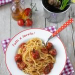 Spaghetti con pomodorini confit