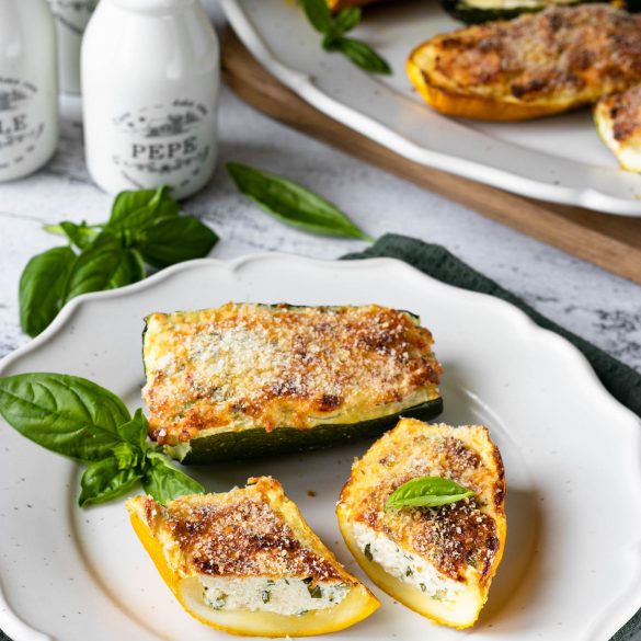 Zucchine ripiene ricotta e basilico | Profumo di Cannella e Cioccolato