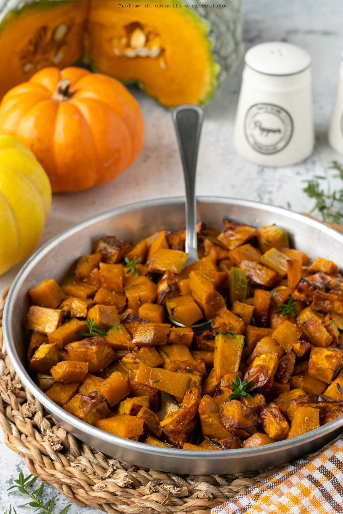 Zucca al miele in friggitrice ad aria | Profumo di Cannella e Cioccolato