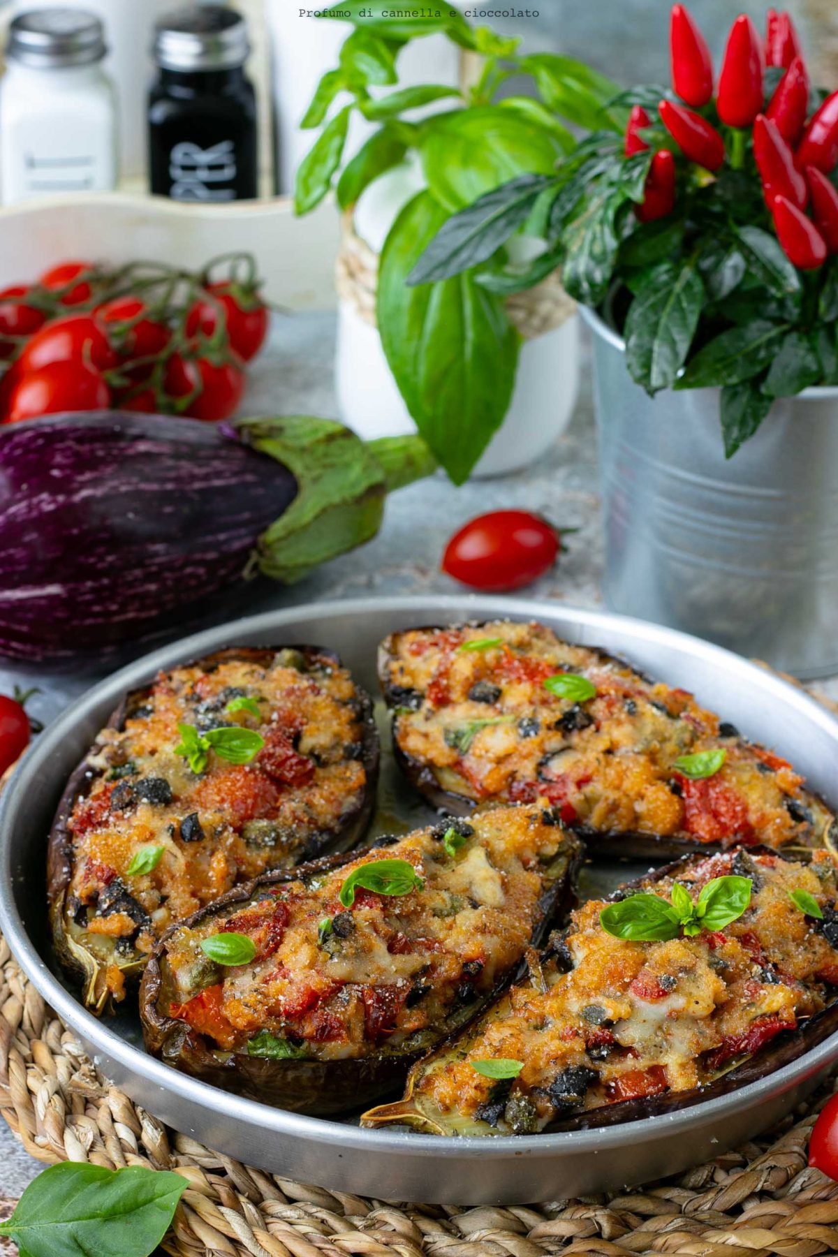 Melanzane ripiene al forno | Profumo di Cannella e Cioccolato