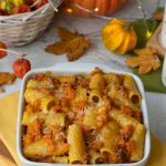 Pasta al forno taleggio zucca e salsiccia